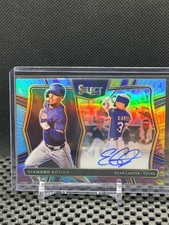 Evan Carter 2025 Select - Diamond Action Auto - Tie-Dye Prizm #14/25  Rangers