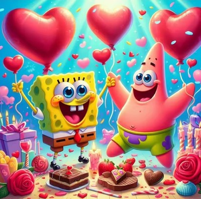 Spongebob Schwammkopf Diamond Art/Malerei 40x40 Rundbohrer