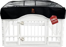 Dog Playpen Mesh Top Cover 36 Inch 4 Panel Black