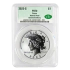 2023-S Reverse Proof $1 Peace Silver Dollar CAC PR70 Advanced Delivery