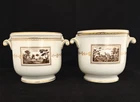 Richard Ginori Fiesole SET of 2 Cache Pots Ice Buckets - 13,5 cm (Q1062)