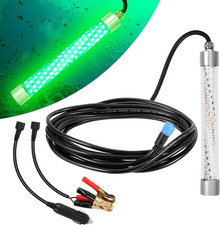 FS0-1 Underwater Green LED Fishing Light with Power Clamp 12V, 100W 10,000LM / 1