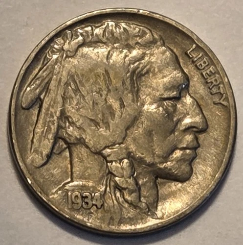 Nicer low mintage 1934 P Buffalo Head Nickel