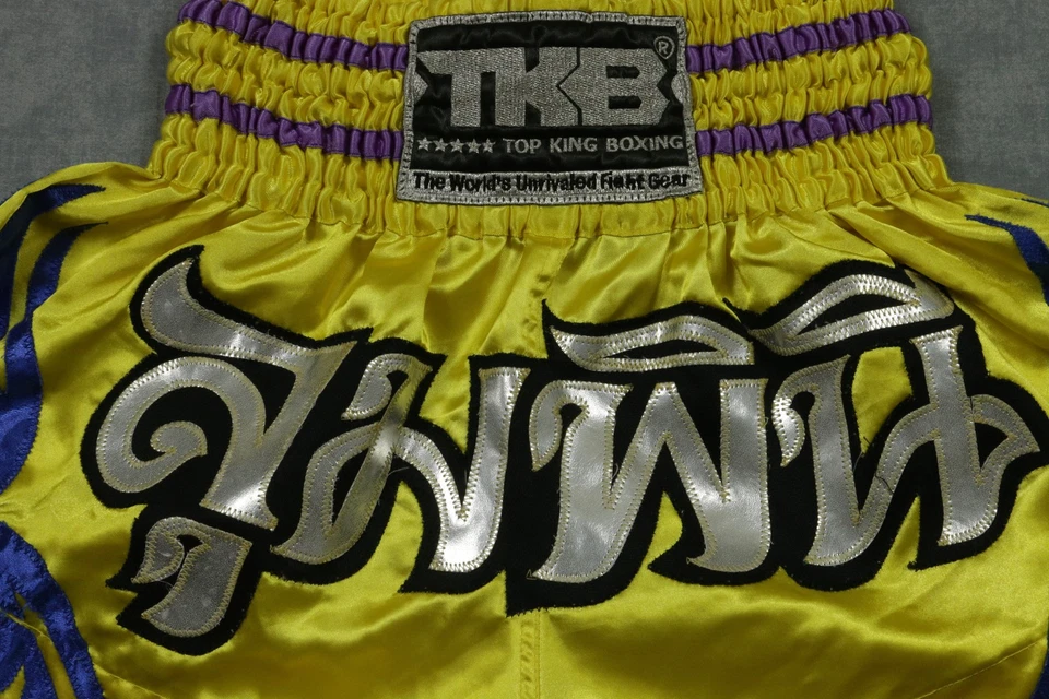 Top King Boxeo Muay Thai Pantalones Cortos Para Hombre Medianos Satén Tradicionales Baúles Foto 2 de 4