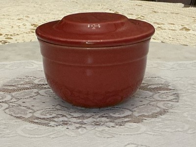 EMILE HENRY Red Butter Keeper Pot Bell Crock 16.10 France 7 oz excellent cond.