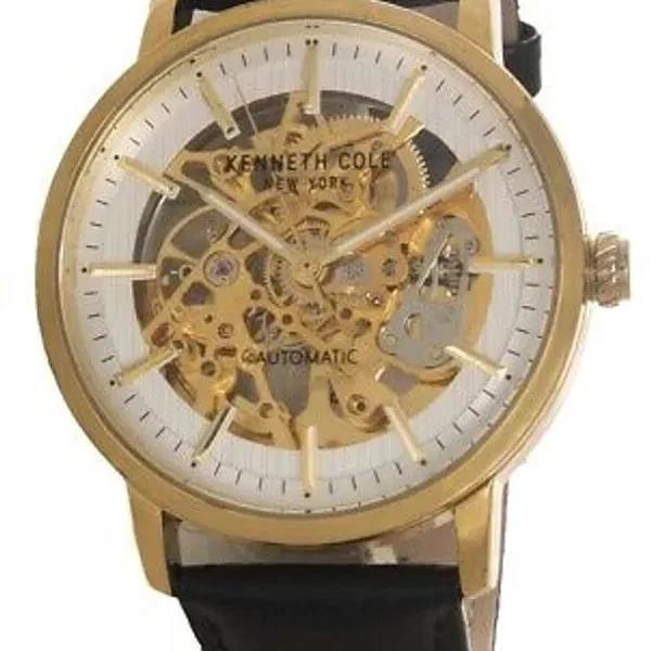 Reloj automático Kenneth Cole New York para hombre esfera dorada esqueleto KC50683002 Foto 2 de 4