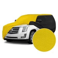 For BMW X2 18-25 Satin Stretch Indoor Velocity Yellow Custom Car Cover w Black