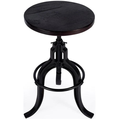 Butler Specialty Industrial Chic Adjustable Bar Stool In Dark Brown - Picture 3 of 7