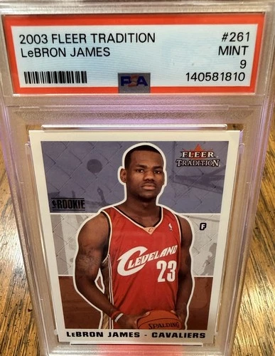 2003-04 Fleer Tradition LeBron James Rookie Card RC #261 Cavaliers PSA 9