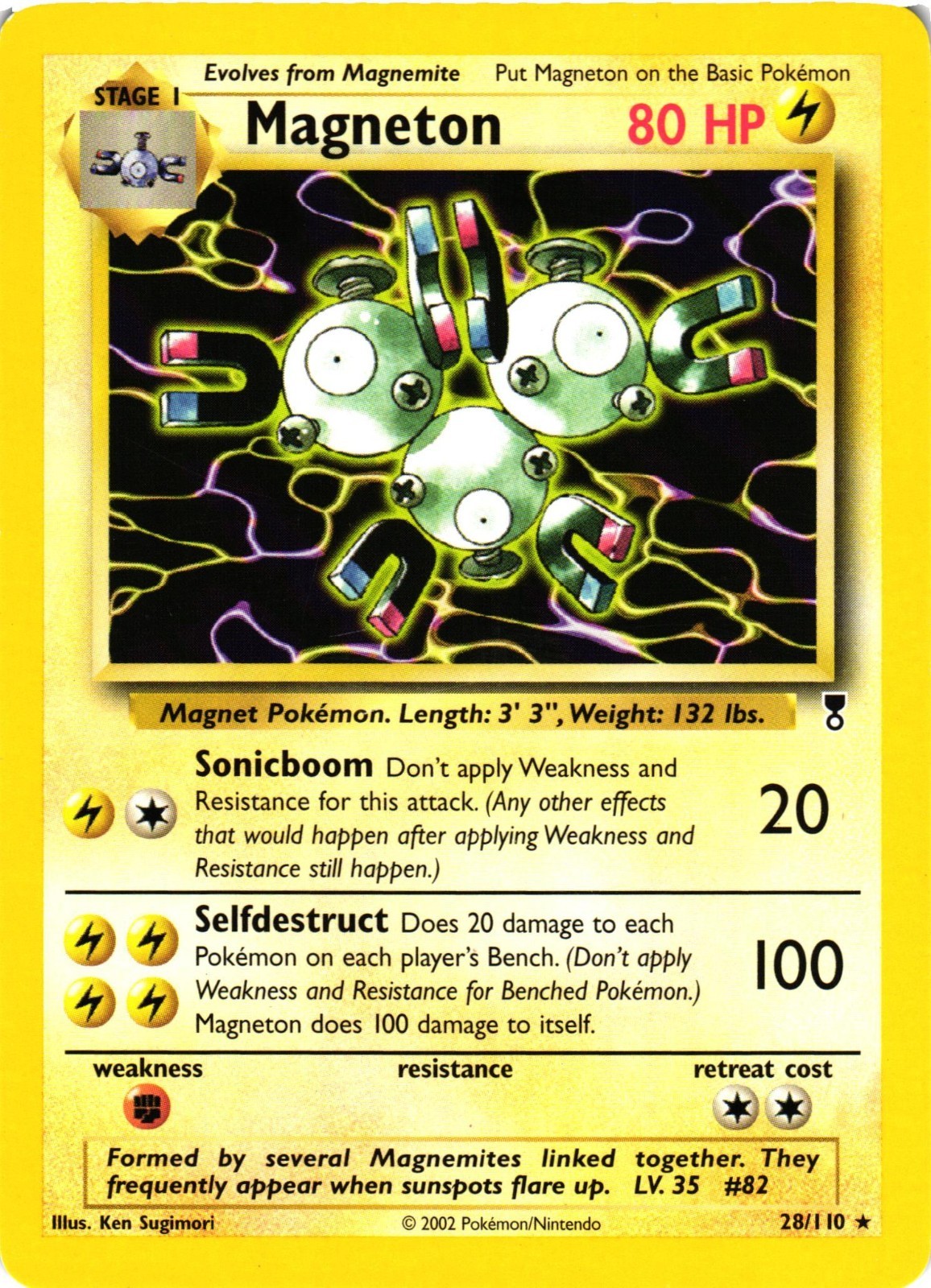 Pokemon TCG Magneton 28/110 Legendary Collection Regular VLP