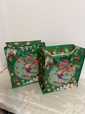 Strawberry Shortcake Reusable Shopping Tote Bags Lot of 2 Green Zipper Top