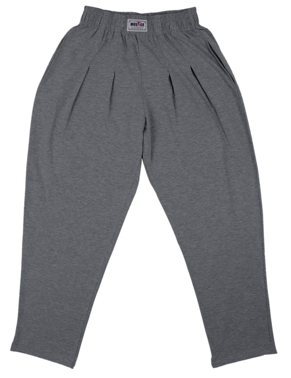 Pantalons mens gym pour musculation et détente quotidienne gris M