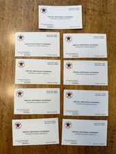 Lot Of (9) Vintage Texaco Indian Refining Company  Business Cards Marion, IN