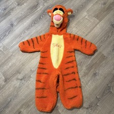 Disney Store Tigger Fleece 1 Piece Costume Child Kids Size 2-4T