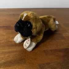 Russ Berrie Yomiko Classics Brown and White Boxer Realistic Puppy Dog 11"