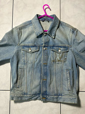 Louis Vuitton Men  s Blue Solid Jean Jacket Button Logo Pockets Size 50