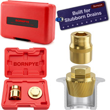 1.5" Tub Drain Removal Tool with 1-Inch Socket, Pipe Nipple Extractor for Remove