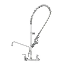 T&S Brass EasyInstall Pre-Rinse Unit w/12"Swing Nozzle & Add-On Faucet