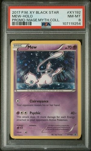 2017 Pokemon Mew Holo XY192 PSA 8 NM-MT Black Star Promo XY