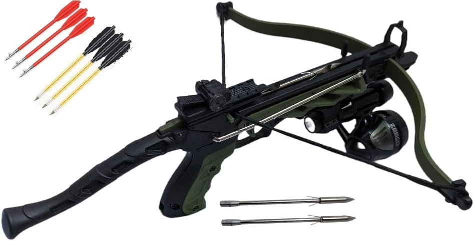 Рыболовный арбалет 80 фунтов WT80 в комплекте с направляющей 12 болтов из тяжелой стали и многое другое! - Изображение 2 из 4