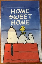 Snoopy Home Sweet Home 12x18 In Garden Flag Woodstock House Double Sided