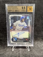 2016 Bowman Chrome Willie Calhoun Prospect Auto #BCAP-WC Beckett 9.5
