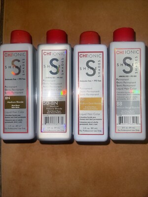 Chi  Shine Shades Liquid Hair Color (3 oz) - 8N -50-8N, 8G, 8S. One Of Each.