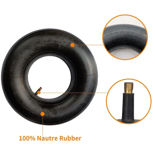 Pair of Lawn Mower Tire 15x6.00-6 Inner Tubes 15X6-6, 15X6x6, 15/6x6 TR13 Valve - Picture 9 of 17