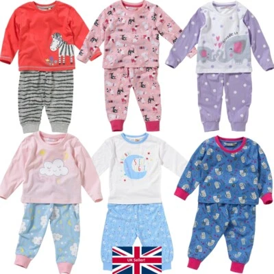 LULLABY Kleinkind Mädchen langer Pyjama Elefant Kätzchen Hase Kaninchen Hund Traumkuscheln 6-23m