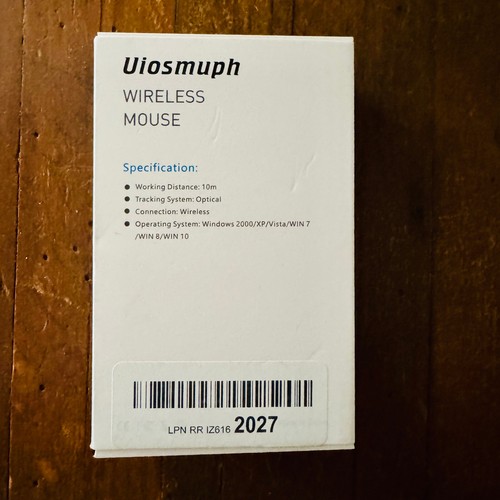 Uiosmuph LED Wireless Mouse, G12 Slim Rechargeable Wireless Silent Mouse, 2.4G P - Picture 5 of 8
