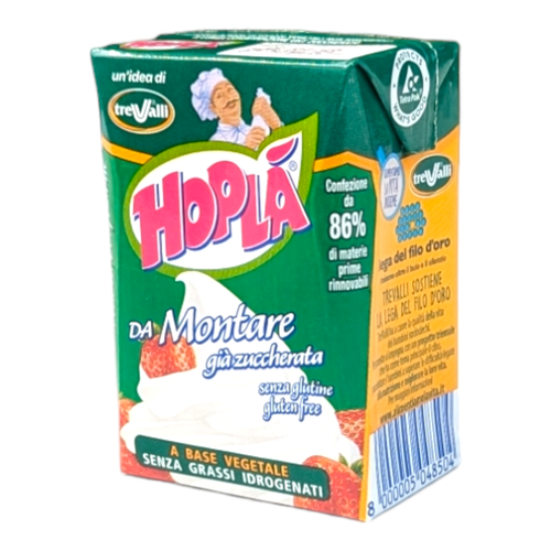 Hopla Sweetened Whipping Cream Alternative - Panna Vegetale, Gluten Free 200ml - Picture 2 of 12