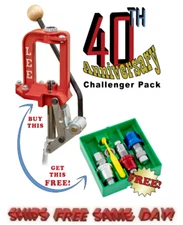 Lee Breech Lock Challenger Press with 3 Die Set for 38 Spec, 357 Mag NEW! 92130