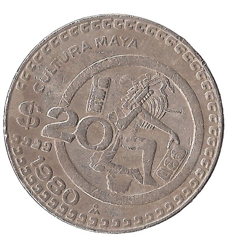Mexico 20 Pesos, 1980-1984, KM #486, VF-Very Fine, Commemorative