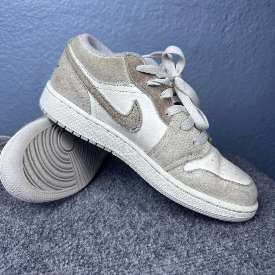 Nike Air Jordan 1 Low SE Legend Marrón Claro Tenis Juveniles Talla 4 HF1567-200 Foto 3 de 4