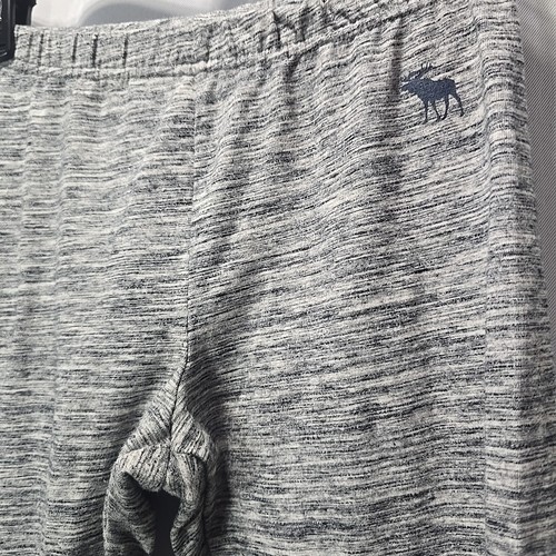 Abercrombie Kids Girls Sweatpants 15/16 Heather Gray Straight Leg Jogger Stretch - Picture 2 of 5