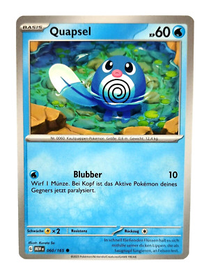 Pokemon Karte: Quapsel 060/165 Pokemon 151 MEW Deutsch NM