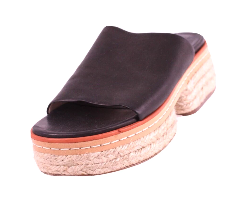 GABRIELA HEARST 990 Black Calfskin MYRA Espadrilles Sandals 37