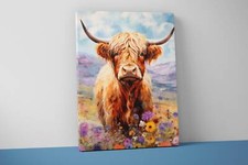 Highland Cow Wall Art - Wall Art Print - Highland Cow Decor - Extra Large V85