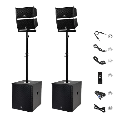 PRORECK CLUB 6000 PA Speaker System 15 inch Line Array Bluetooth Subwoofer 6000W