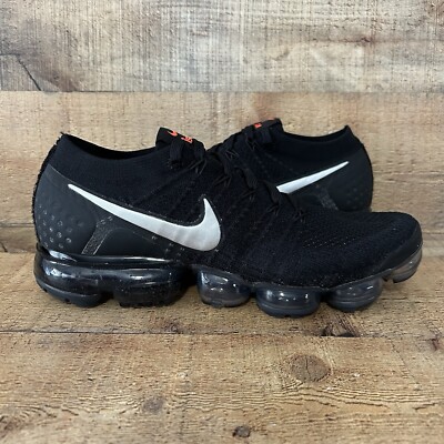 Nike Air Vapormax Black Flyknit Mens Size ISPA Silver Athletic