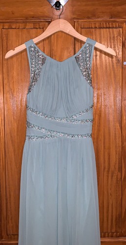 Quiz Mint Green Chiffon Keyhole Maxi 