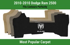 Lloyd Ultimat Front Mat for '10 Ram 2500 w/Stacked Ram Head w/Silver on Black Ra