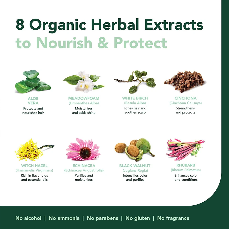 Gel de color de cabello herbal permanente Herbatint 8R rubio cobre claro 4,56 onzas Foto 4 de 4