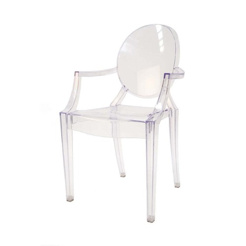 Set of 4 - Philippe Starck Replica Louis Ghost Dining Armchair - clear - Picture 2 of 3