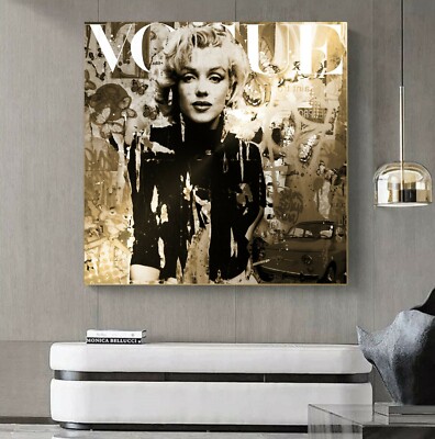 LEINWAND BILD BIS 100x100x5 Marilyn Monroe POP-ART WANDBILD ABSTRAKTE KUNST LOFT