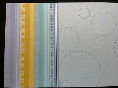 K I MEMORIES ''RAINDROP'', ''SPLASH'', ''LEMONADE'' AND ''WATER'' 12X12 SS PAPERS