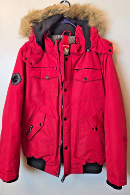 Canada Weather Gear Mens Winter Jacket Super Triple Goose Coat Fur Size L/G