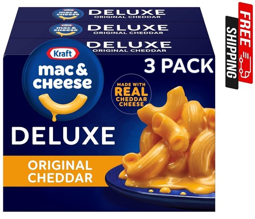 Kraft Deluxe Original Mac & Cheese Macaroni and Cheese Dinner, 6 Count , 14 Oz