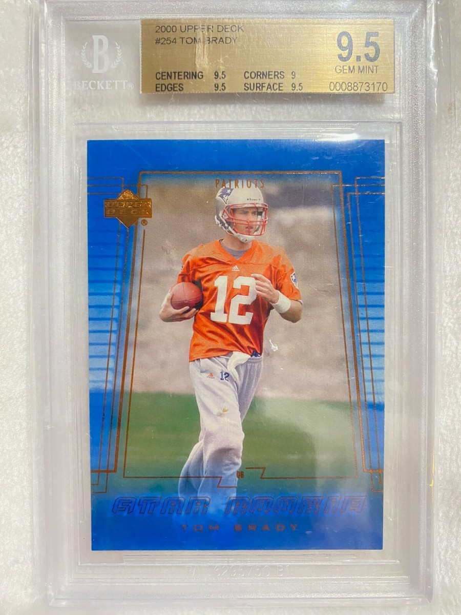 GRADED TOM BRADY ROOKIE 2000 UPPER DECK #254 BGS 9.5 RARE PATRIOTS