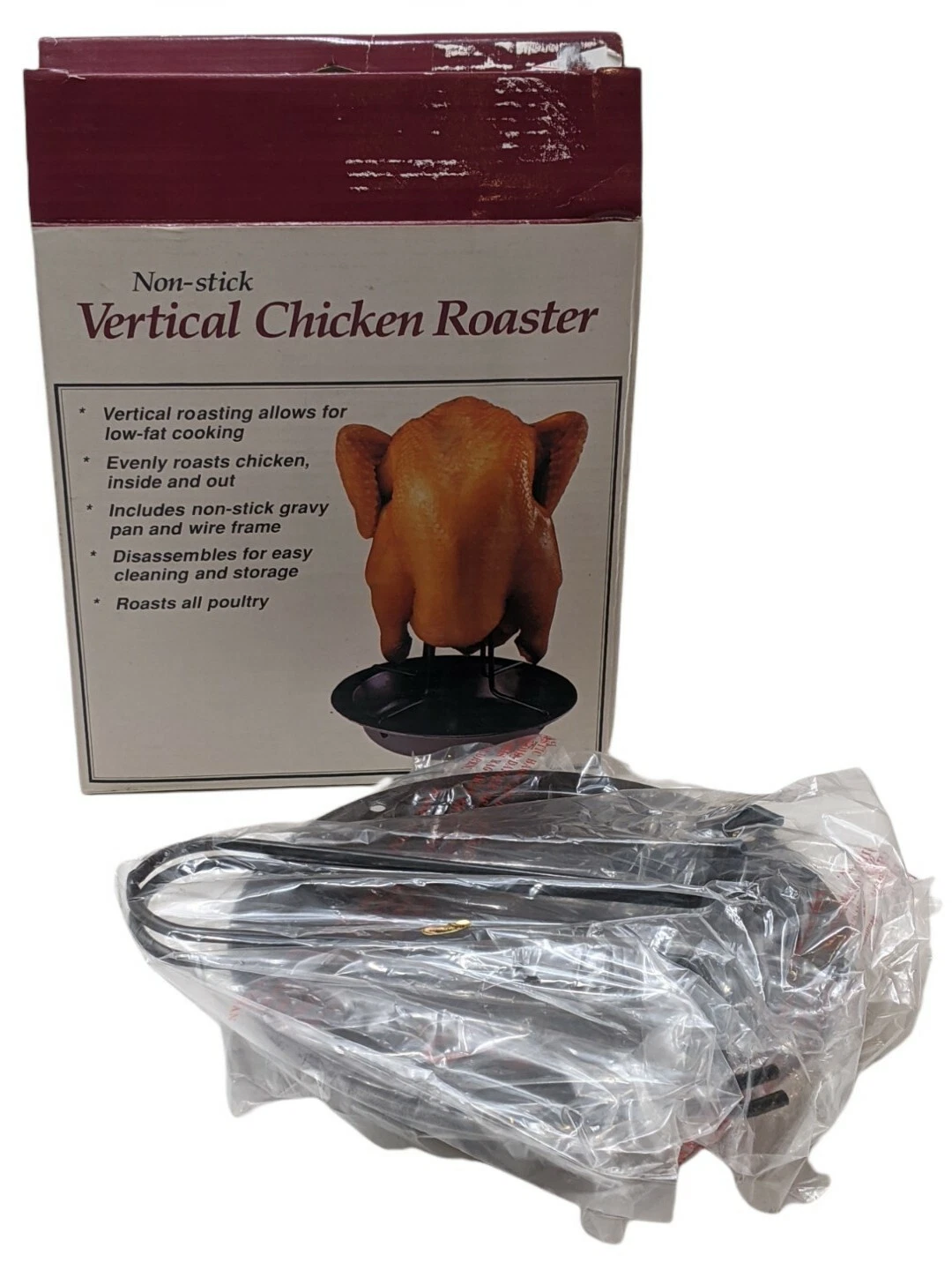Corning Revere NOS Vintage Deluxe Vertical Chicken Roaster Non-Stick
